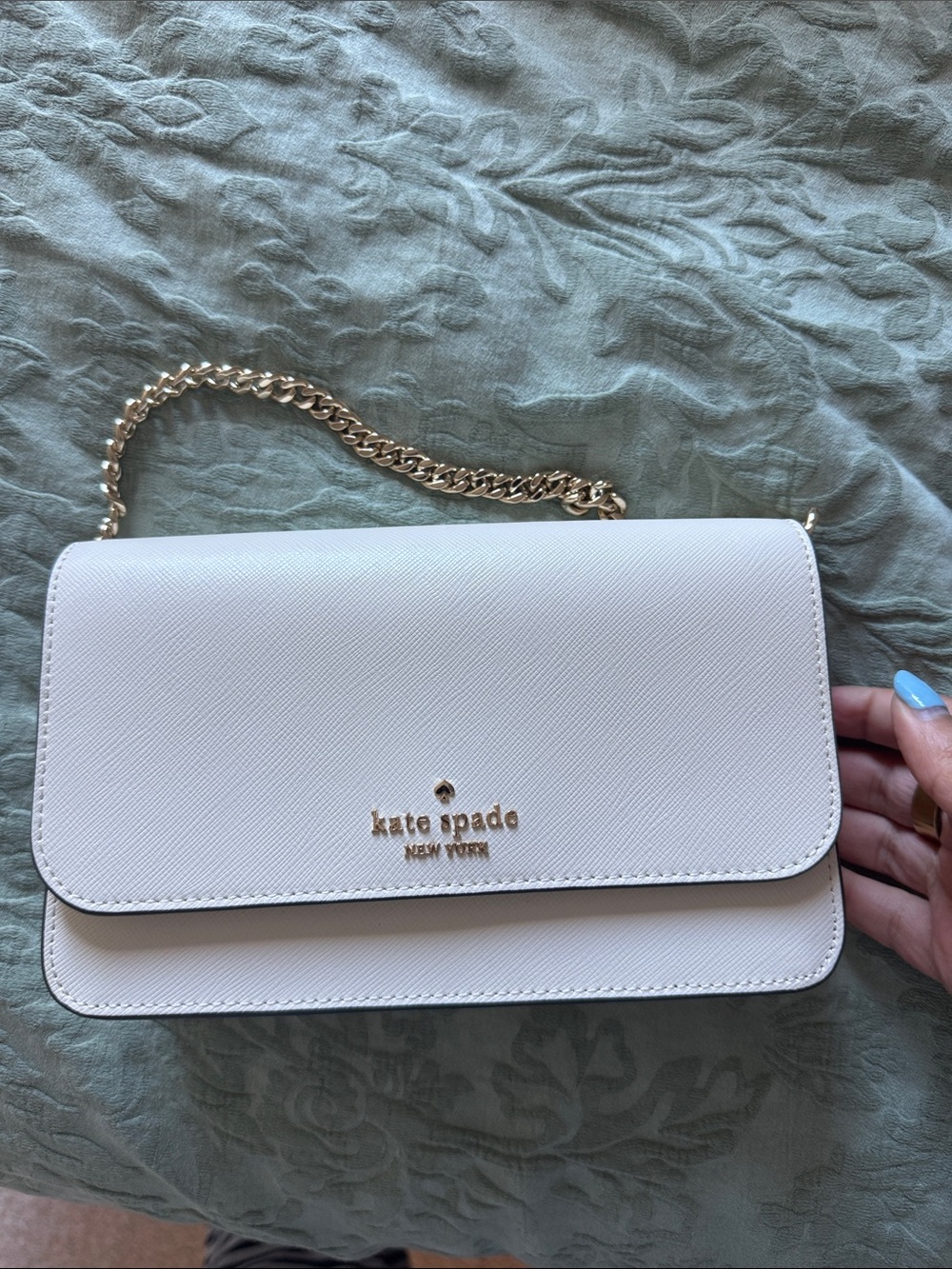 kate spade Cream Crossbody Chain Shoulder Bag